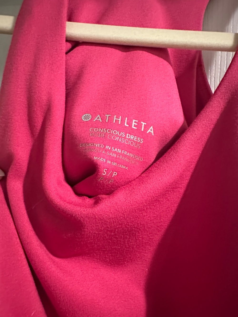 Athleta Hot Pink Sleeveless Fit-and-Flare Dress - Picture 2 of 3